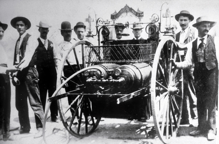 Massachusetts 1905 First Fire Truck PHOTO Vintage Department Engine Springfield 